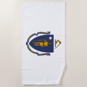 マサチューセッツ州旗 ビーチタオル (正面)