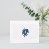 マサチューセッツ州旗 ポストカード (スタンド正面)