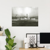 マサチューセッツ州沖の一般的なリンカーン汽船 ポスター (ホームオフィス)