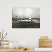 マサチューセッツ州沖の一般的なリンカーン汽船 ポスター (キッチン)