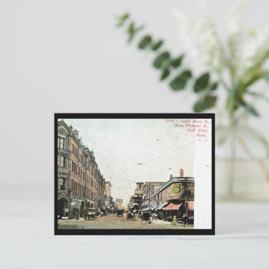 マサチューセッツ州秋川Main St. 1908ヴィンテージ ポストカード (スタンド正面)