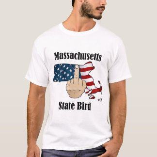 マサチューセッツ州鳥Tシャツ中指 Tシャツ
