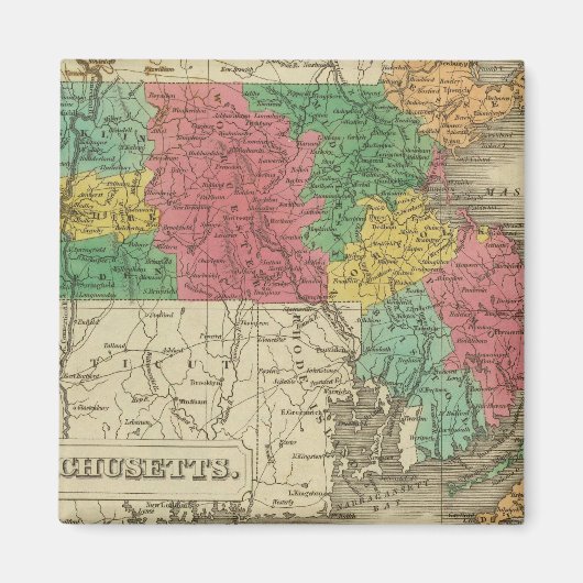 マサチューセッツ州7 マグネット (正面)