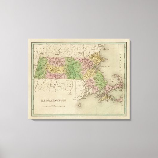 マサチューセッツ州8 キャンバスプリント (正面)
