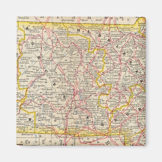 マサチューセッツ州8 マグネット (正面)