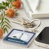 マサチューセッツ州，アメリカ合衆国 キーホルダー (正面右)