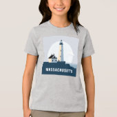 マサチューセッツ州，アメリカ合衆国 トライブレンドＴシャツ (正面)