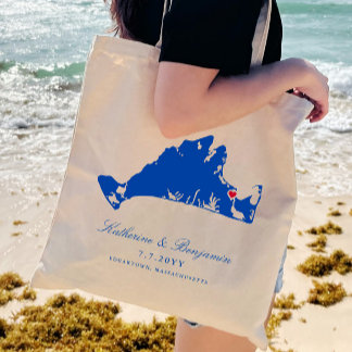 マサチューセッツ州 エドガートンの海軍結婚式歓迎メッセージ トートバッグ