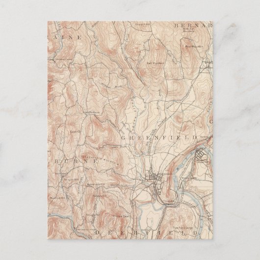 マサチューセッツ州，グリーンフィールド ポストカード (正面)