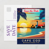 マサチューセッツ州、ケープコッド セーブザデート (正面/裏面)