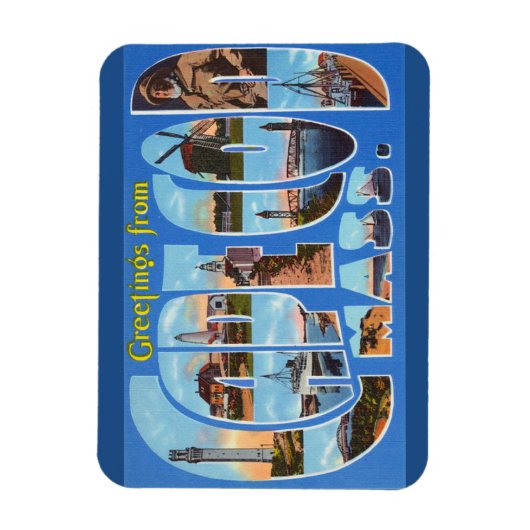 マサチューセッツ州，ケープコッド，マグネット マグネット (縦)