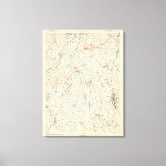 マサチューセッツ州,デダム キャンバスプリント (正面)