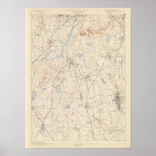 マサチューセッツ州，デダム ポスター (正面)