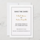 マサチューセッツ州 ナンタケット島 ヴィンテージ地図 ブラック 招待状 (裏面)