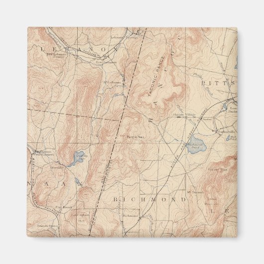 マサチューセッツ州，ピッツフィールド マグネット (正面)