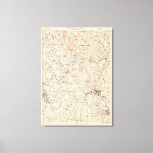 マサチューセッツ州,フィッチバーグ キャンバスプリント (正面)