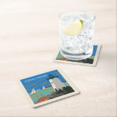 マサチューセッツ州,マルタのブドウ園 |灯台 スクエアペーパーコースター (インサイチュ)