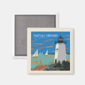 マサチューセッツ州，マルタのブドウ園 |灯台 マグネット (正面/裏面)