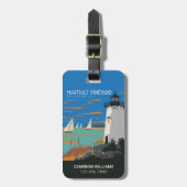 マサチューセッツ州，マルタのブドウ園 |灯台 ラゲッジタグ (正面縦)