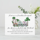 マサチューセッツ州 マーサズ・ヴィニヤード での独身女性の週末 招待状 (スタンド正面)