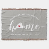 マサチューセッツ州 マーサズ・ヴィニヤード hometown オーダーメイド スローブランケット (正面)