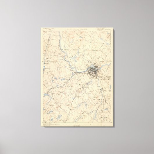 マサチューセッツ州，ローエル キャンバスプリント (正面)