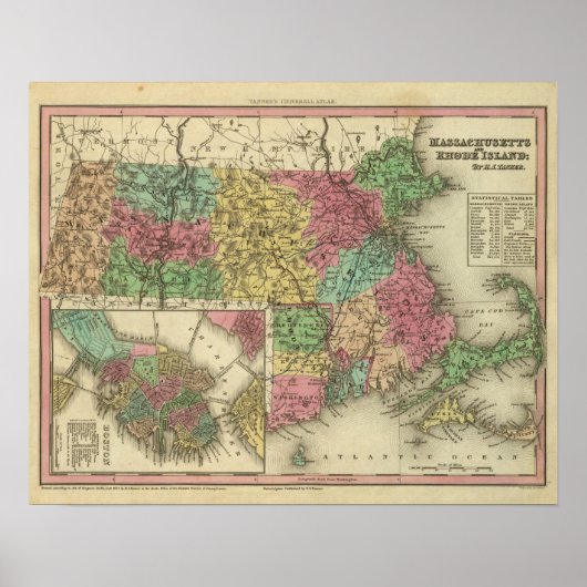 マサチューセッツ州・ロードアイランド ポスター (正面)