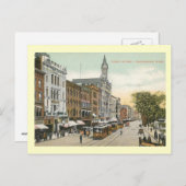 マサチューセッツ州，ワーチェスター，フロントヴィンテージ ポストカード (正面/裏面)