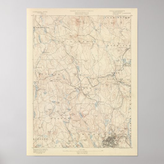 マサチューセッツ州,ワーチェスター ポスター (正面)