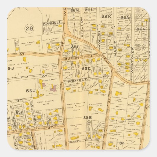 マサチューセッツ州，西ロックスベリー2 スクエアシール (正面)