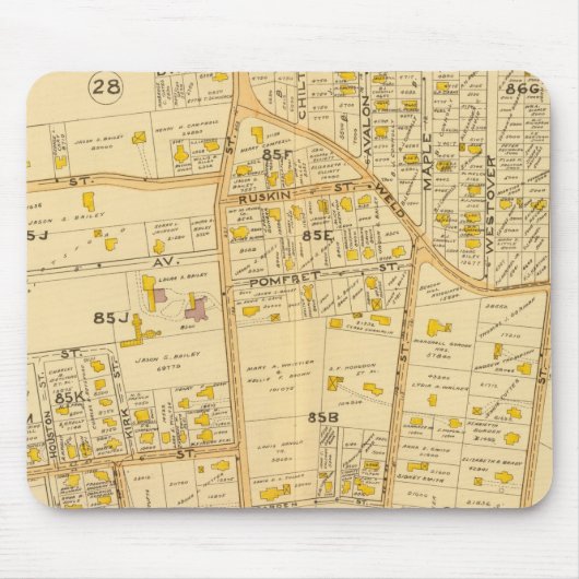 マサチューセッツ州，西ロックスベリー2 マウスパッド (正面)