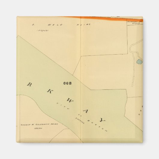 マサチューセッツ州，西ロックスベリー4 マグネット (正面)