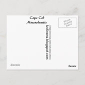 マサチューセッツ州、魚釣り・シャンティ、ケープコッド ポストカード (裏面)