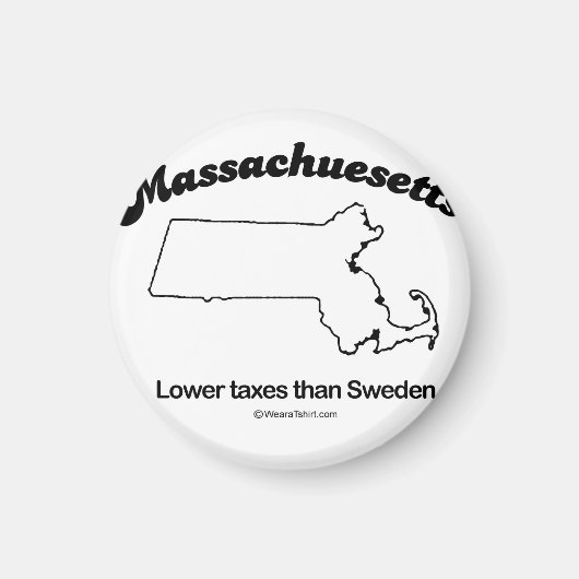 マサチューセッツ州 – "MASSACHUSETTS州モットー" T-shir マグネット (正面)