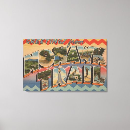 マサチューセッツ州 – Mohawk Trail 2からの挨拶 キャンバスプリント (正面)