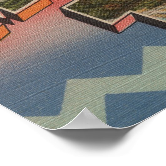 マサチューセッツ州 – Mohawk Trail 2からの挨拶 ポスター (角)