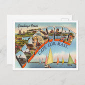 マサチューセッツ州Cape CodのDennisportからの挨拶 ポストカード (正面/裏面)