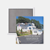 マサチューセッツ州Hospital Point Light House マグネット (正面/裏面)