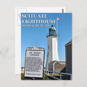 マサチューセッツ州Scituate Lighthouse、はがき ポストカード (正面/裏面)