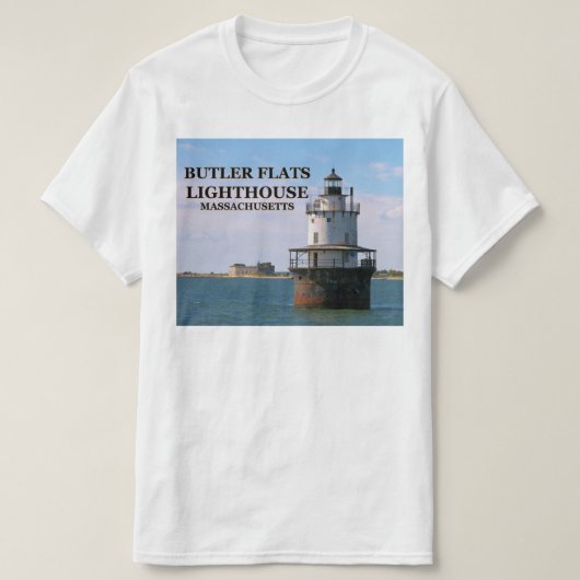 マサチューセッツ州TシャツButler Flats Light House Tシャツ (デザイン正面)