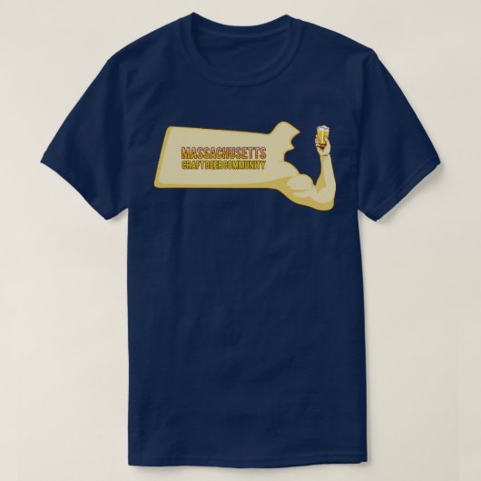 マサチューセッツ工芸ビアコミュニティ Tシャツ (デザイン正面)
