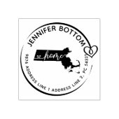 マサチューセッツ差出人住所 ラバースタンプ (インプリント)