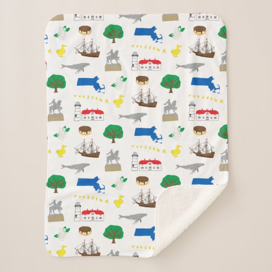 マサチューセッツ毛布 シェルパブランケット (正面)