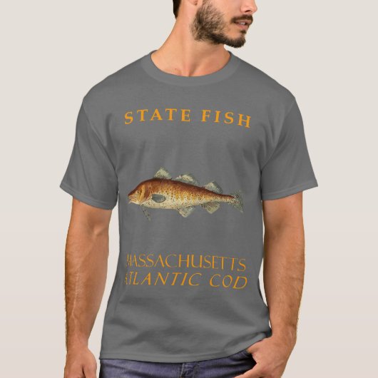 マサチューセッツ準州のタイセイヨウダラ漁 Tシャツ (正面)