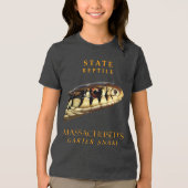 マサチューセッツ準州の爬虫類 ガータースネーク トライブレンドTシャツ (正面)