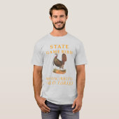 マサチューセッツ準州の狩猟鳥、野生の七面鳥 Tシャツ (正面フル)