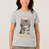 マサチューセッツ準州の猫 タビー猫 トライブレンドTシャツ (正面)