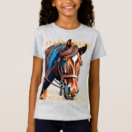マサチューセッツ準州の馬 モルガン・ホース Tシャツ