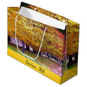 マサチューセッツ秋の葉 ラージペーパーバッグ (正面アングル)