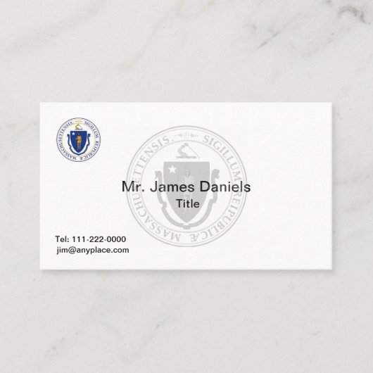 マサチューセッツ素晴らしシール 名刺 (正面)